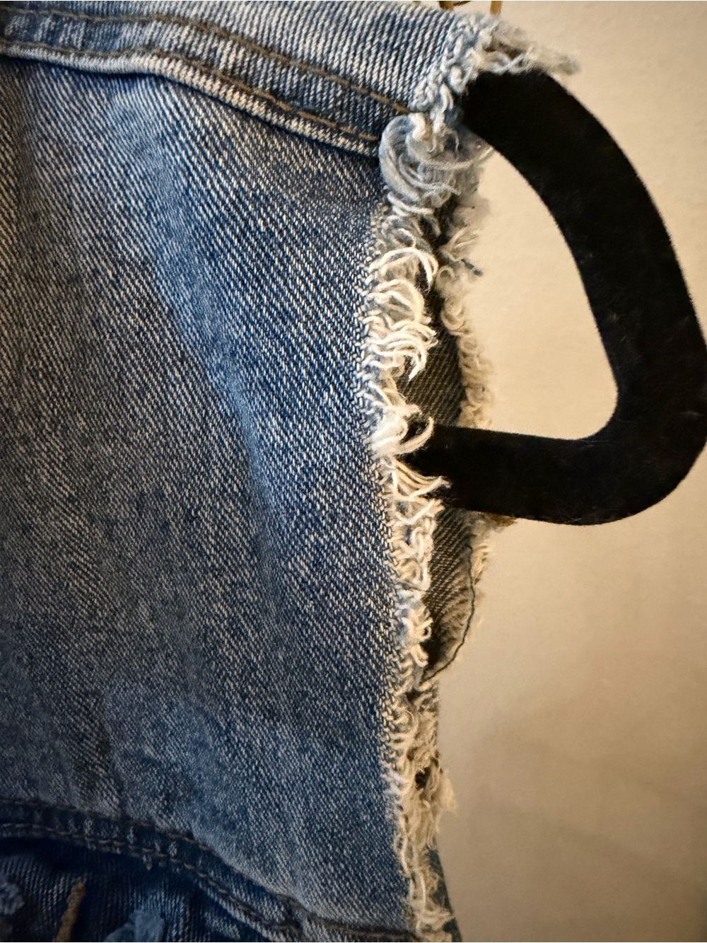 Forever 21 Distressed Blue Denim Jean Vest - Picture 5 of 7